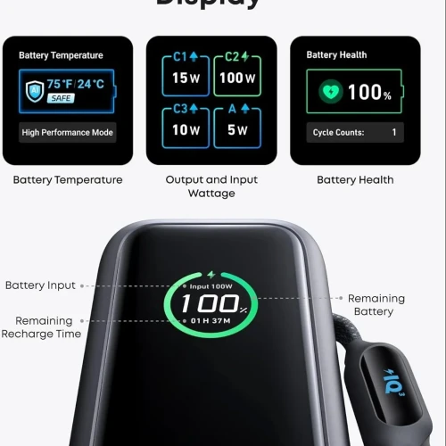 Anker Zolo Power Bank, 25,000mAh, 165W Ultra-Fast Portable Charger for Dual Laptops