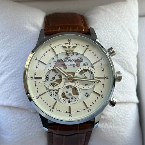 Classic men's leather office watch