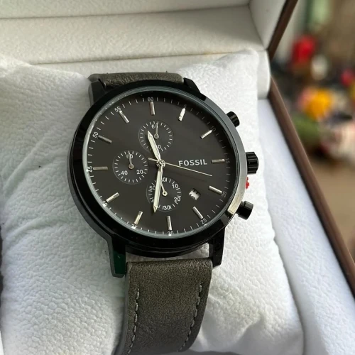 Fossil genuine leather men's watch