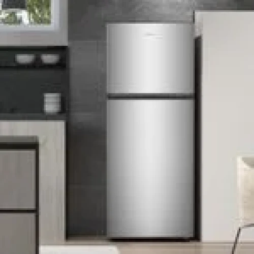 Hisense 328 Liters Double Door Refrigerator RT328N4DGN Top Freezer 3 Year Warranty Silver