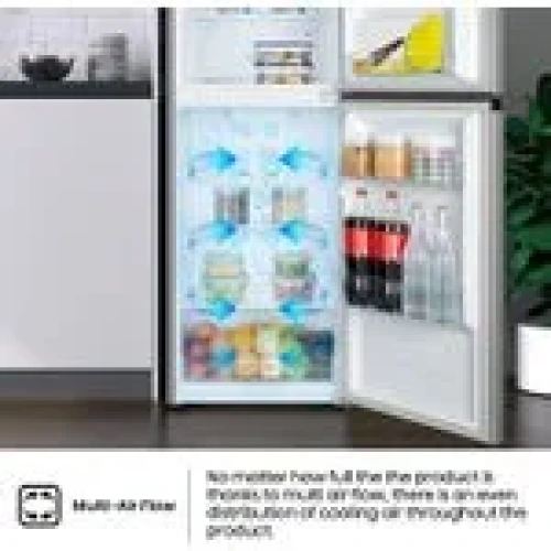 Hisense 328 Liters Double Door Refrigerator RT328N4DGN Top Freezer 3 Year Warranty Silver