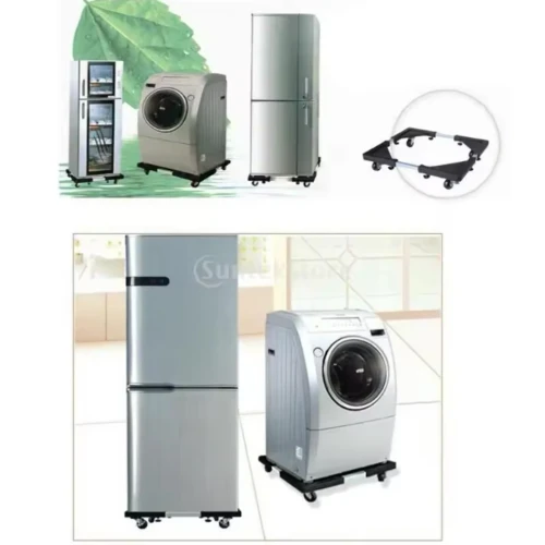 Multifunctional Movable Floor Trolley Stand, Washing Machine Fridge Stand, Adjustable Base Rack Stand With Universal Wheels
