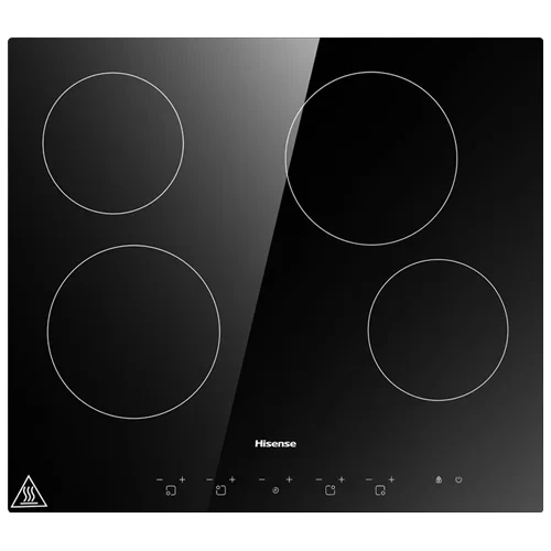 Hisense HHU60CEEC 60cm Built-In 4 Zone Ceramic Hob – Touch Control, Black Glass