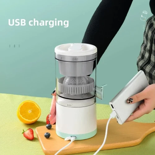 Wireless Juicer, Automatic Electric Fruit Juicer, USB Charges Juice Separator, Portable Squeezer Pressure Blender, Rechargeable Citrus Juice
