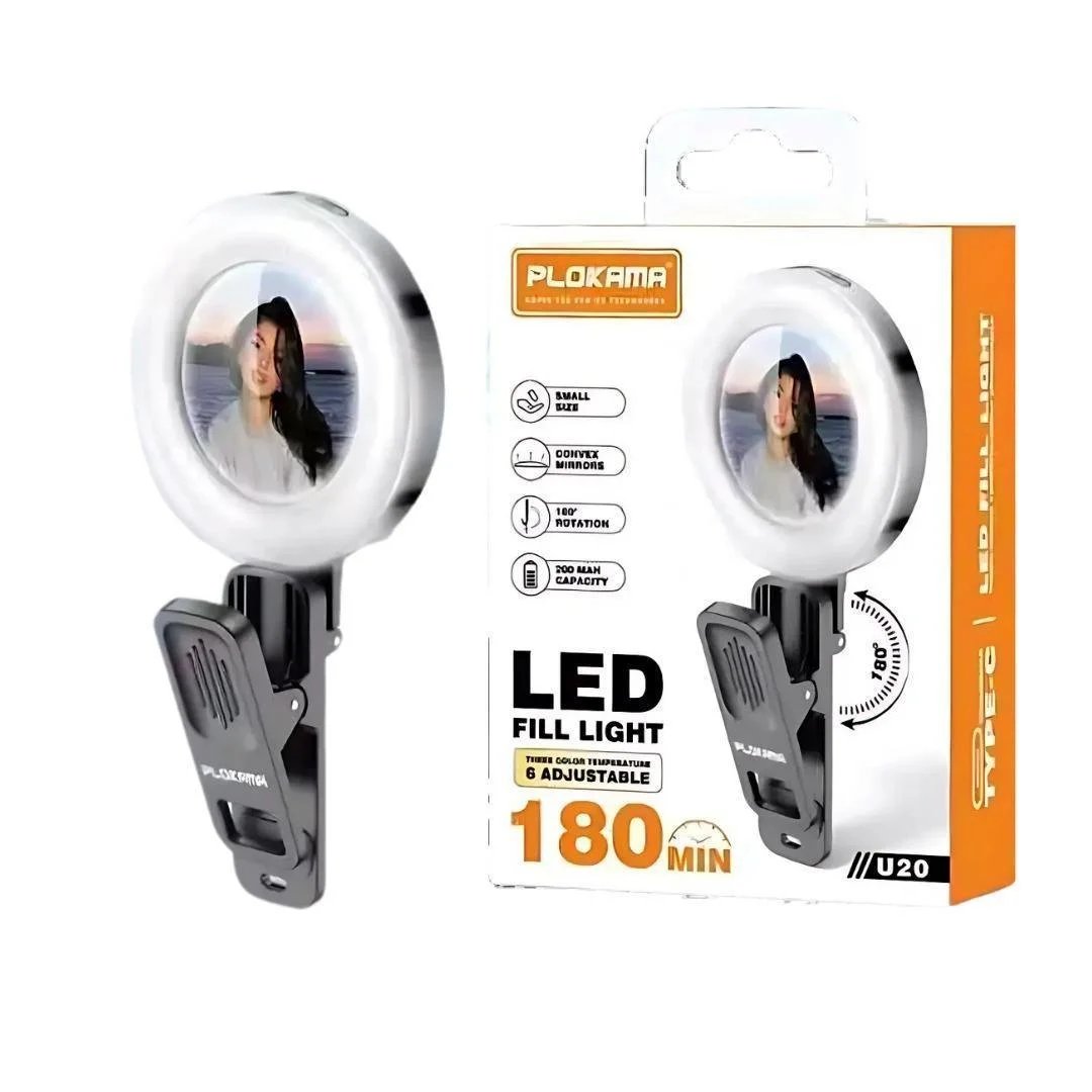 Plokama U20 RGB LED Video Light | Portable Selfie & Studio Light