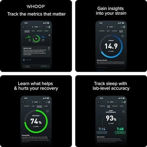 WHOOP 4.0 With 12 Month Subscription – Wearable Health, Fitness & Activity Tracker – Continuous Monitoring, Performance Optimization, Heart Rate Tracking