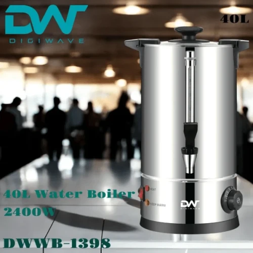 Digiwave Stainless Steel Commercial Water Boiler – 40L DW-WB1398 | 2800W