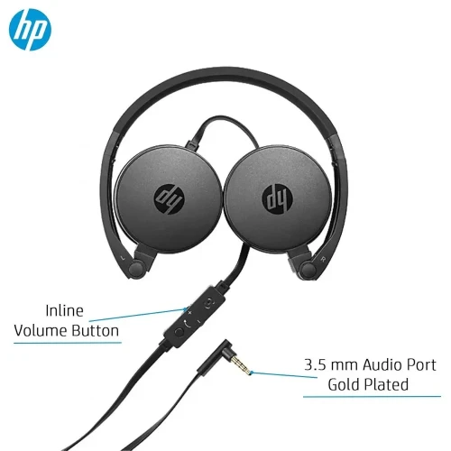 HP H2800 Wired Headset with in-line Microphone & Headset Controls (Black)
