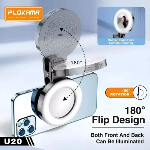 Plokama U20 RGB LED Video Light | Portable Selfie & Studio Light