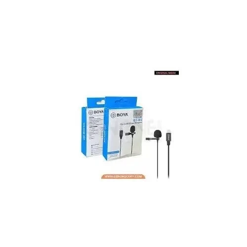Boya BY M1 Lavalier Stereo Clip Aux Microphone, Aux Wired Mic