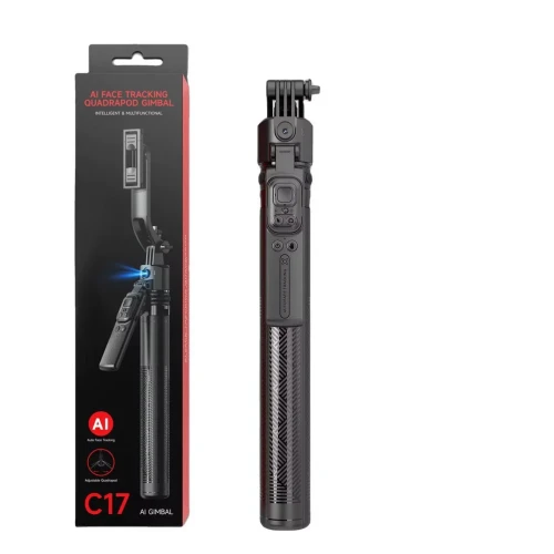 360° Auto Follow-Up Face Tracking Gimbal 1630mm with Gesture Recognition Tripod Selfie Stick