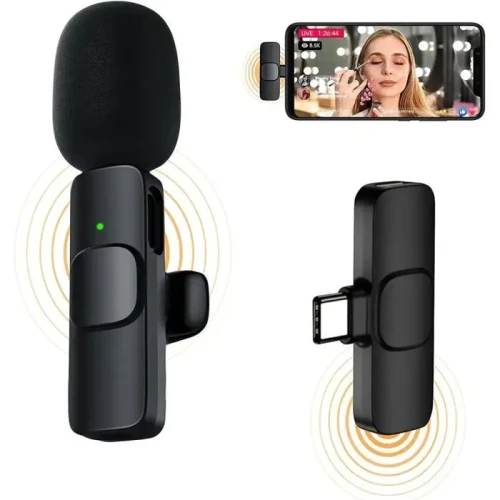 K9 Dual Wireless Lavalier Microphone Plug and Play