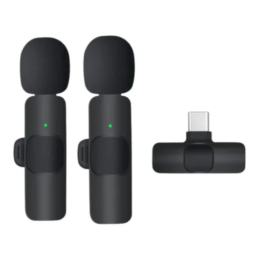 K9 Dual Wireless Lavalier Microphone Plug and Play