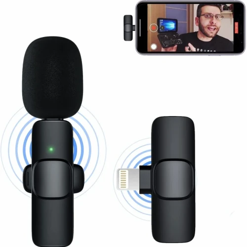 K9 Dual Wireless Lavalier Microphone Plug and Play