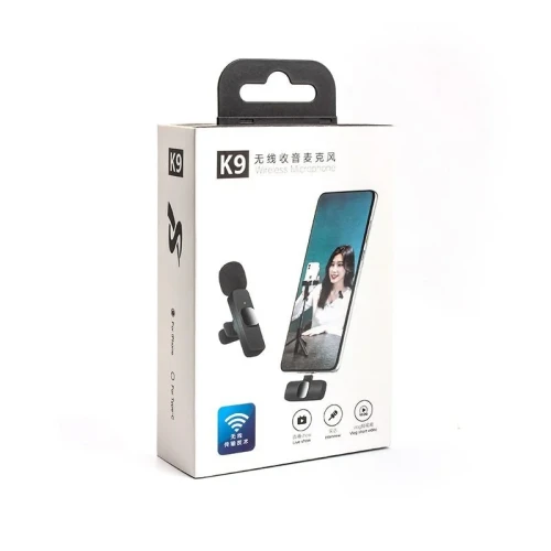 K9 Dual Wireless Lavalier Microphone Plug and Play