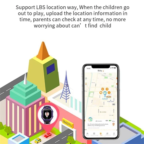 Alreha Kids Smartwatch K2 with a rechargeable battery, sim card slot that allows you to communicate with your kid, sweat proof