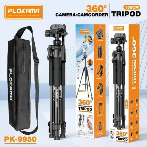 PLOKAMA 180cm Multifunctional Tripod Sturdy And Adjustable Tripod With 360° Rotation – Ideal For Cameras And Smartphones