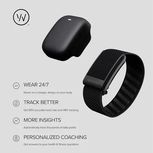 WHOOP 4.0 With 12 Month Subscription – Wearable Health, Fitness & Activity Tracker – Continuous Monitoring, Performance Optimization, Heart Rate Tracking