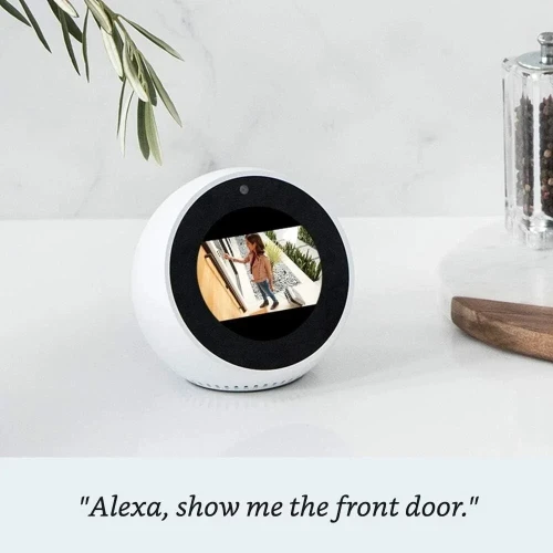 Amazon Echo Spot - Smart Assistant Alarm Clock - Black - with Alexa