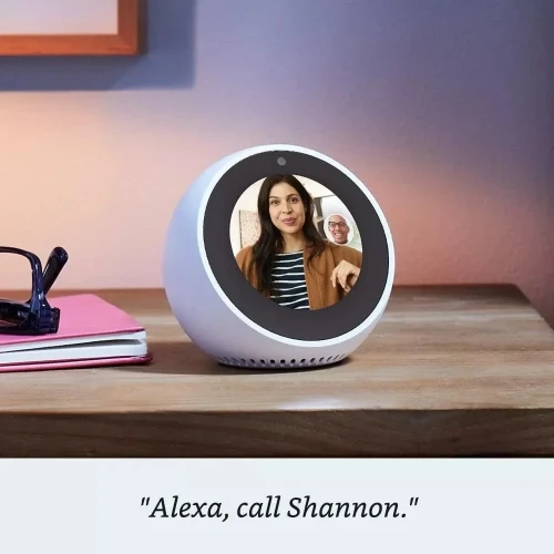 Amazon Echo Spot - Smart Assistant Alarm Clock - Black - with Alexa