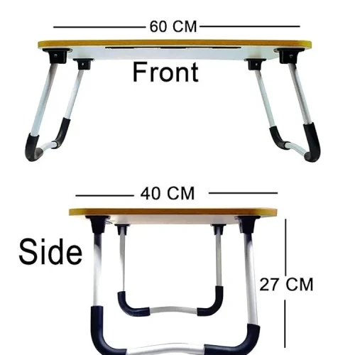 Foldable Laptop Table with Cup Holder, Study Table, Bed Table, Breakfast Table.
