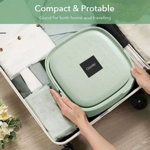 Machine with Spinner, Ultrasonic Turbine Washing Machine, Portable Turbo Washer for Travel, Foldable Bucket Type Laundry Clothes Washer, Lightweight Collapsible Bucket Washing Machine