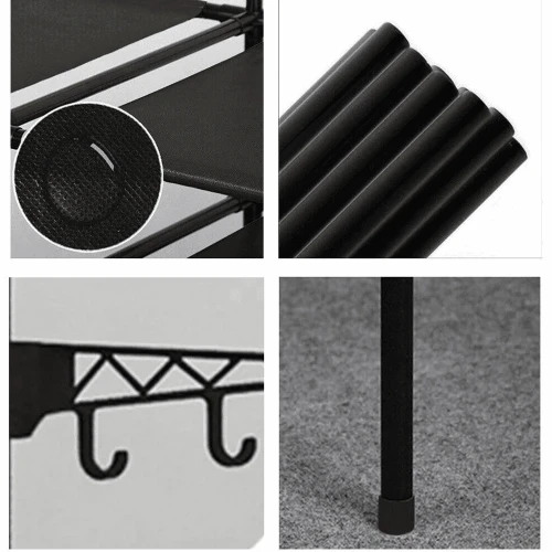 Multifunctional Clothes Hanger Stand, Simple Fashion Clothes Wardrobe, Double Row Clothes Rack, Floor Garment Storage Wardrobe, Metal Black Floor Standing Coat Rack, Hallway Furniture Assembly Hanger Shelf
