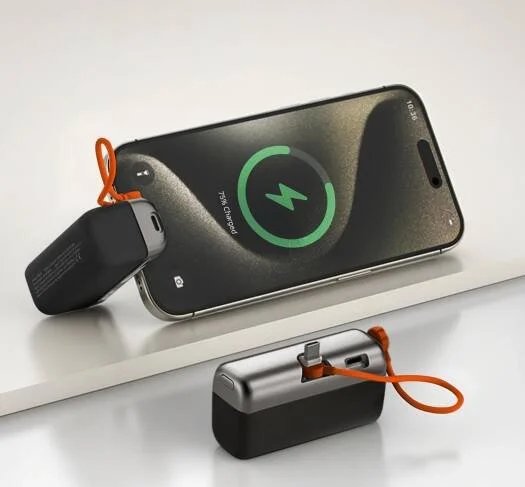 Porodo Pocket Volt 10000mAh Nano Power Bank, Built-in USB-C Connector