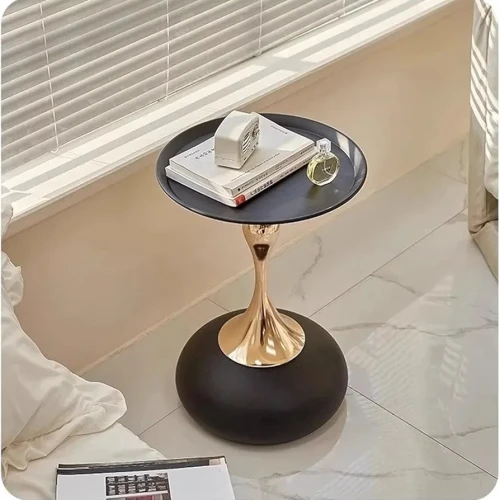 European-Style SideTable Small Apartment Home Sofa Edge Small Waist French Corner Table Bedroom Bedside Small Round Table Corner Table