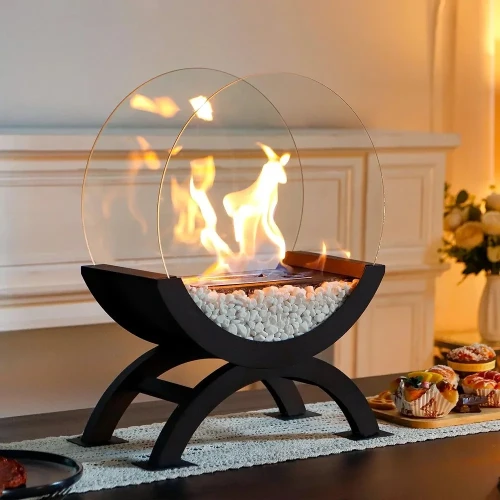 Round Large Tabletop Fireplace
