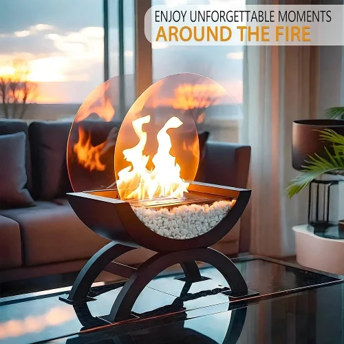 Round Large Tabletop Fireplace