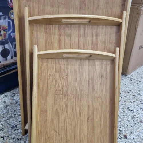 3 piece wooden trays