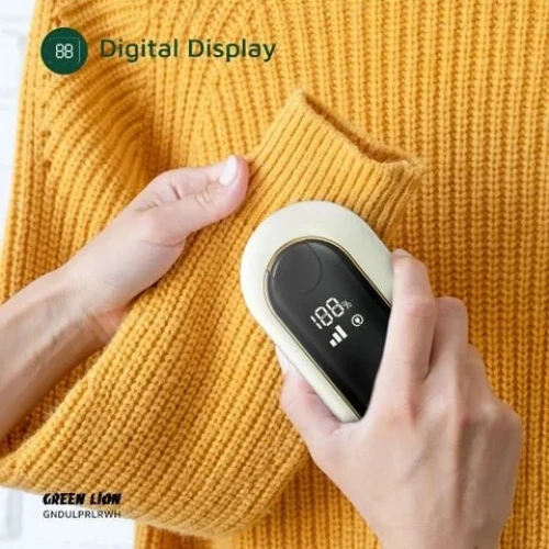 DualPro Digital Fabric Electric Lint Remover with USB Rechargeable & Working Time 2.2 hrs / Speed Gear 3 Levels / Lint Bin 130 ml / Comfortable Handgrip / Max Range 6900RPM - White