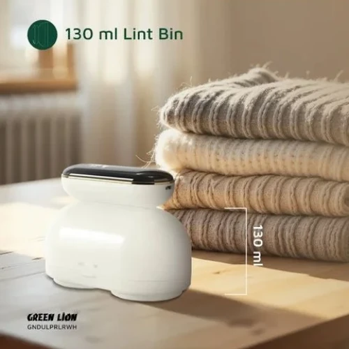 DualPro Digital Fabric Electric Lint Remover with USB Rechargeable & Working Time 2.2 hrs / Speed Gear 3 Levels / Lint Bin 130 ml / Comfortable Handgrip / Max Range 6900RPM - White
