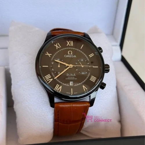 Men's wrist watch Omega (black)