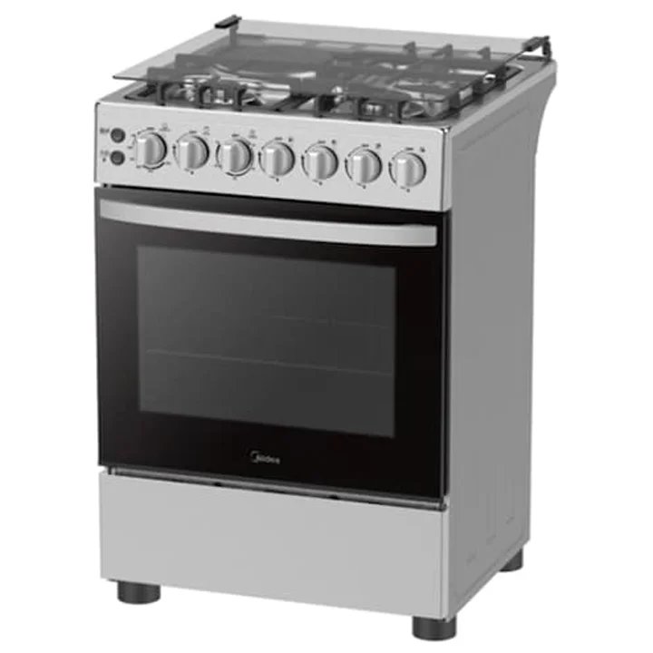 Midea 60X60 Gas Cooker 3 Gas + 1 Electric, Silver 60E3G1H4F
