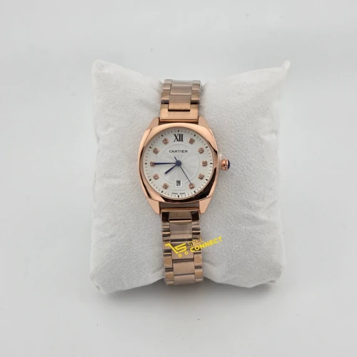 Cartier ladies stainless steel watch