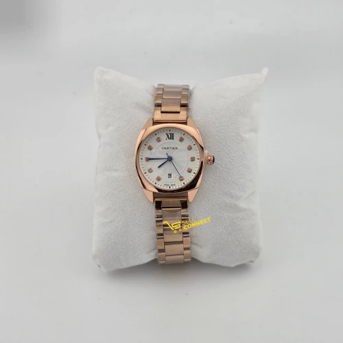 Ladies cartier (gold) watch , stainless steel