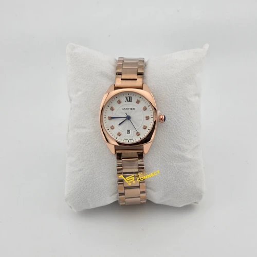 Ladies cartier (gold) watch , stainless steel