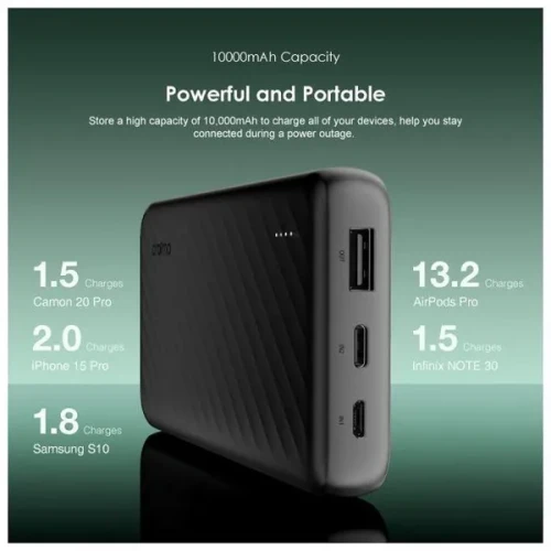 oraimo Slice Link 10000mAh 12W Power Bank