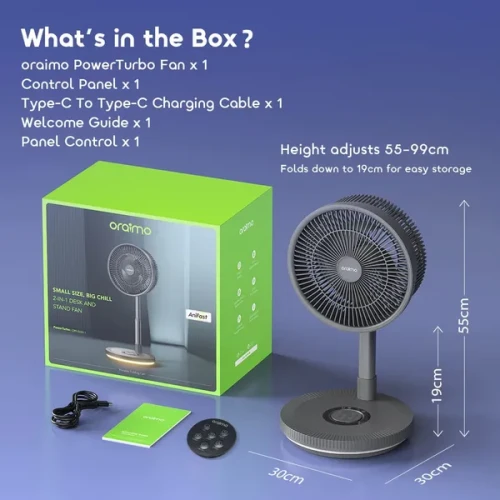 oraimo SmartTableFan 5W Table Fan