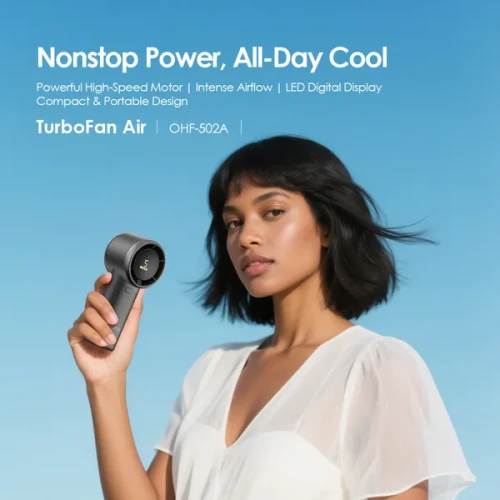oraimo TurboFan Air Handheld Fan Intense Airflow