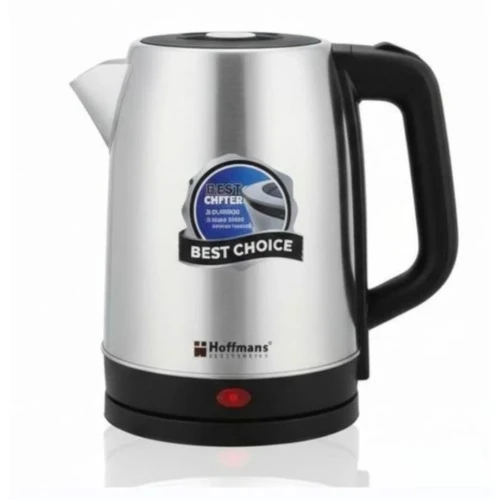 Hoffmans 2.2 Litres Fast Boiling Electric Kettle / Percolator – Model 2558, (Silver & Black)