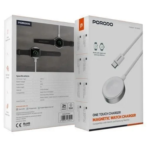 Porodo One Touch Charger Magnetic Watch Charger