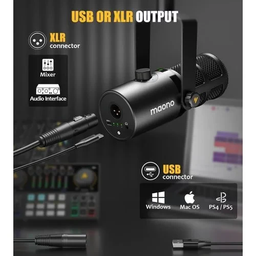 Maono PD400X USB/XLR Podcast Dynamic Microphone