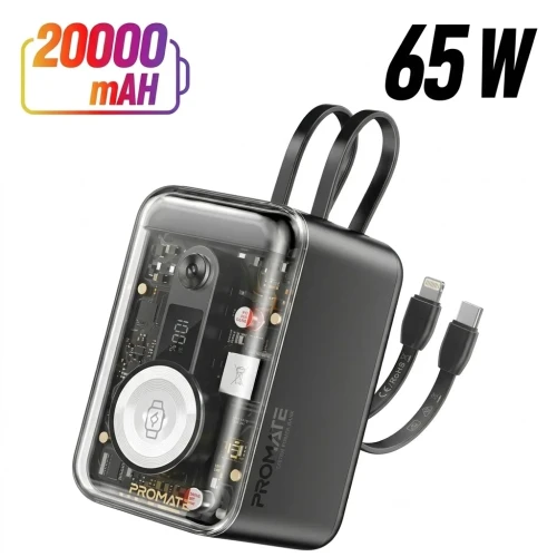 Promate 5in1 20000mah Power Bank 65W Universal Charger