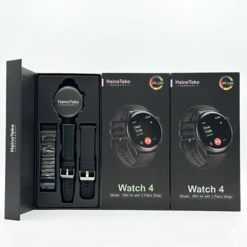haino teko watch 4, rw34 amoled display smart watch