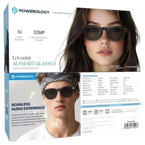 Powerology Lovanni Ai Smart Camera Glasses