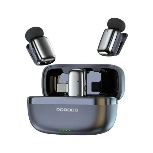 Porodo Blue Clip Mic Pro Wireless Type C Microphone