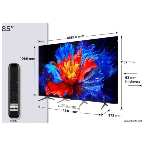 TCL 85P8K 85inch Smart 4K Ultra HD HDR QLED TV